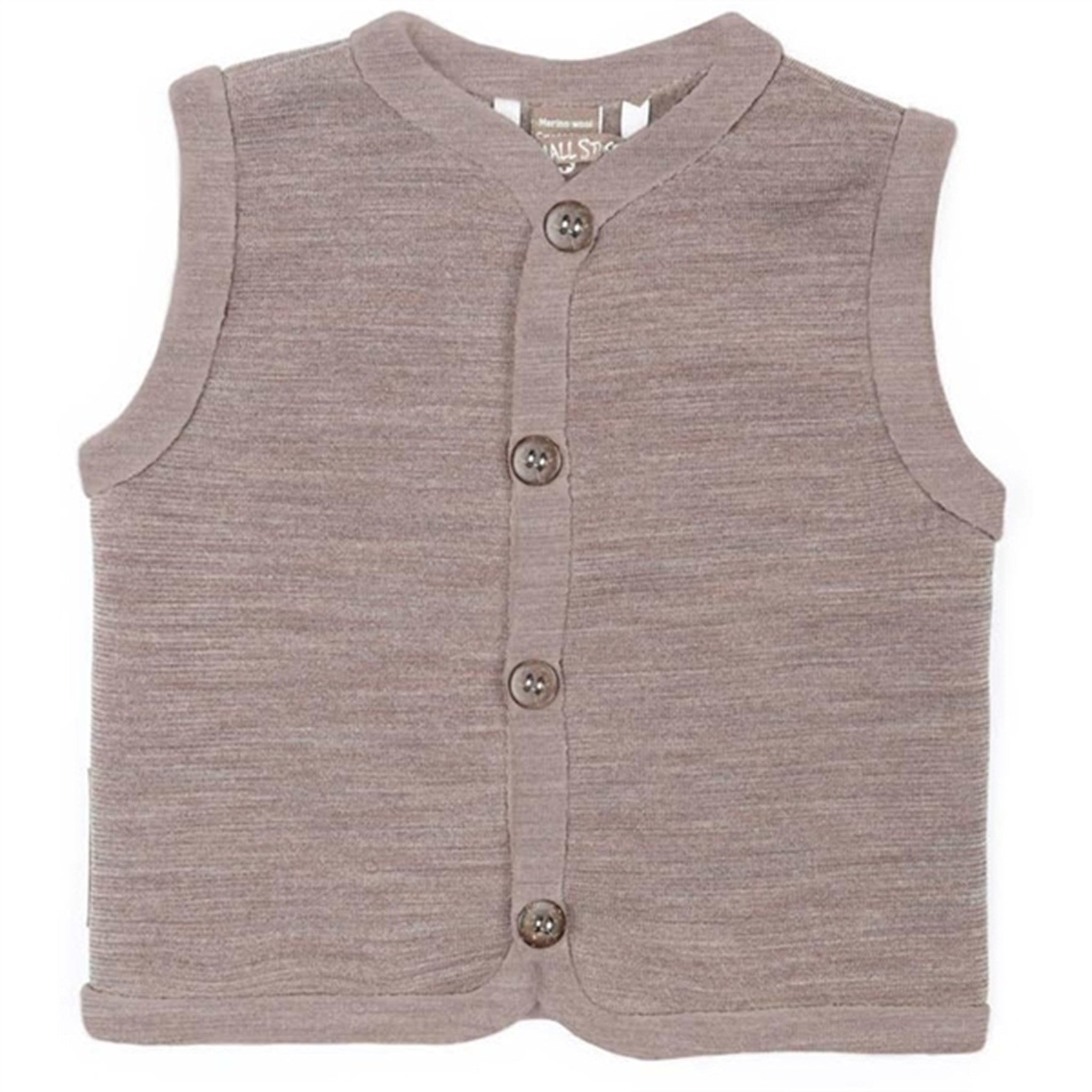 Smallstuff Wool Vest with Buttons Soft Powder