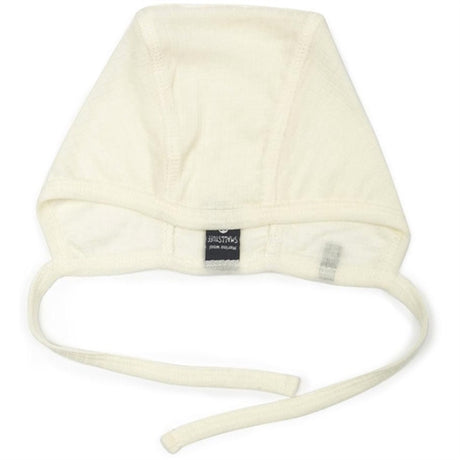 Smallstuff Wool Drop Needle Baby Helmet Off White