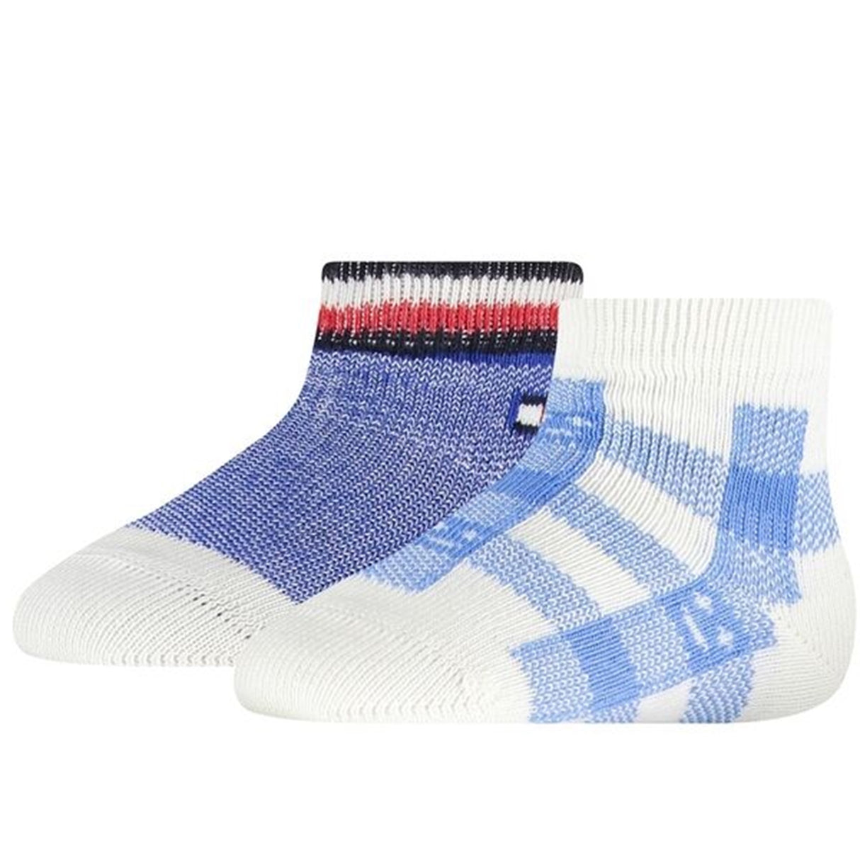 Tommy Hilfiger Baby 2-pak Plaid Socks Blue Combo