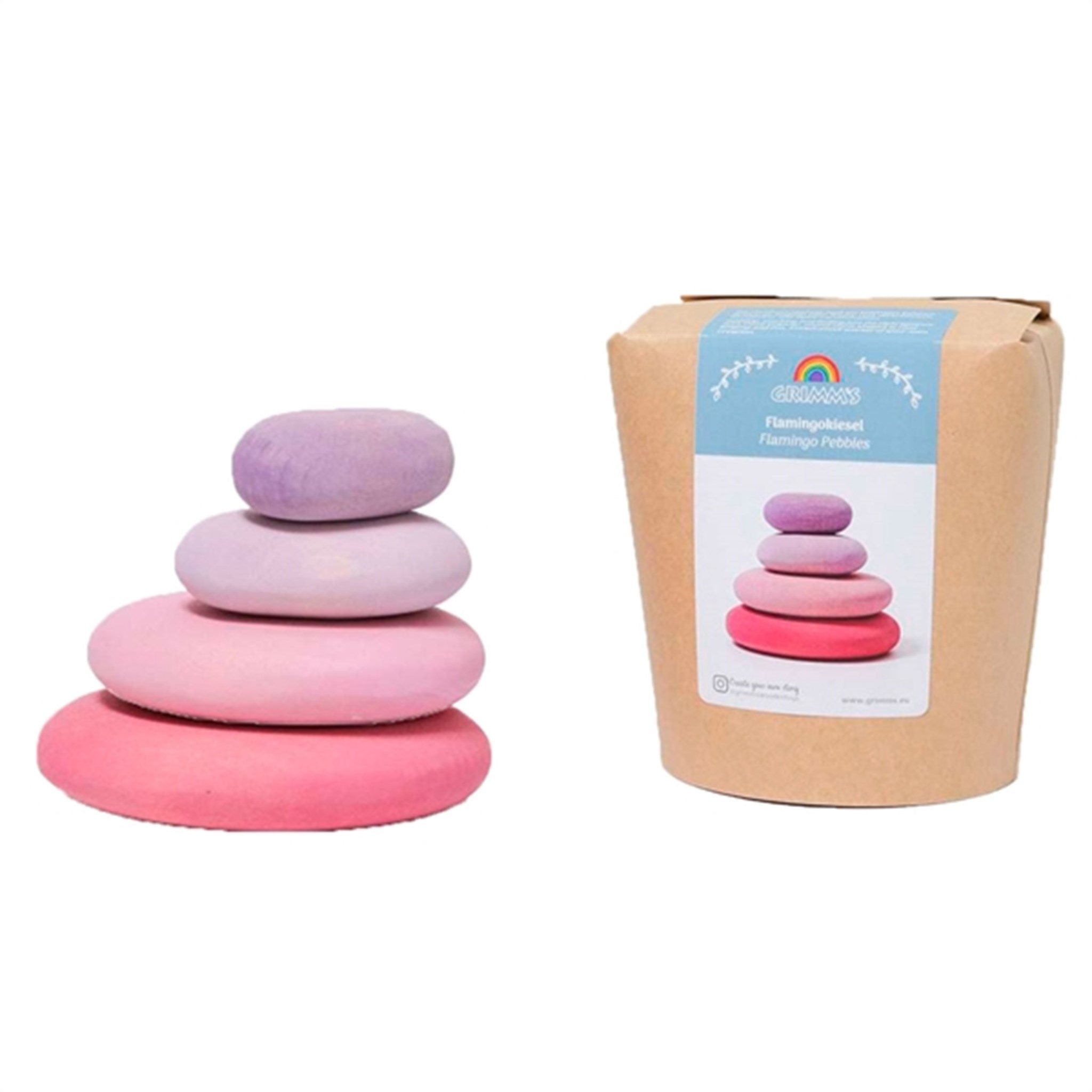 GRIMM´S Stacking Tower Flamingo Pebbles 3
