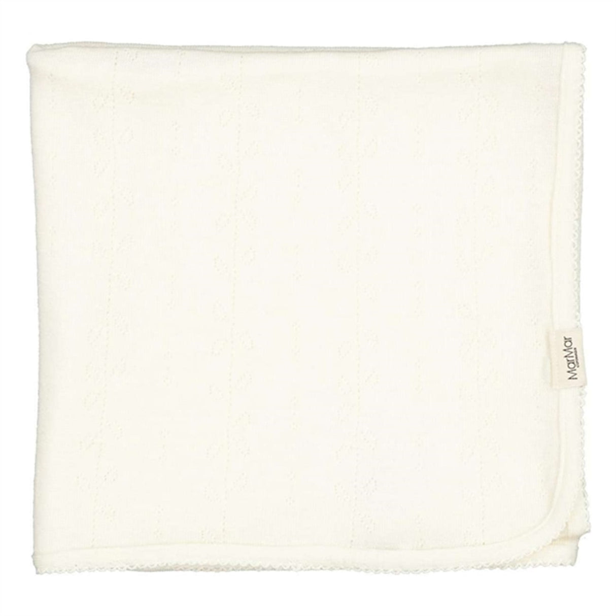 MarMar New Born Wool Pointelle Natural Alida Blanket