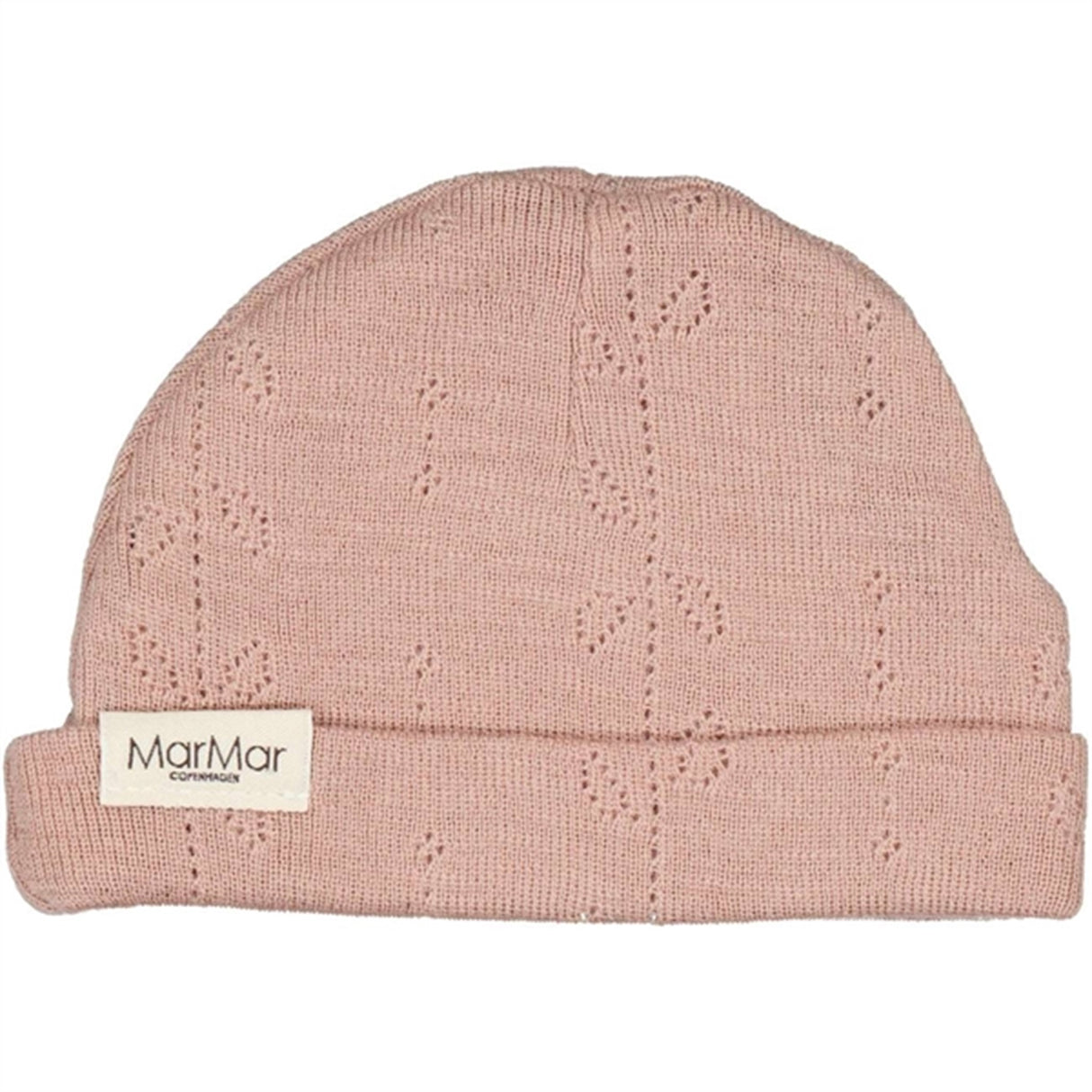 MarMar New Born Wool Pointelle Burnt Rose Aiko Hat