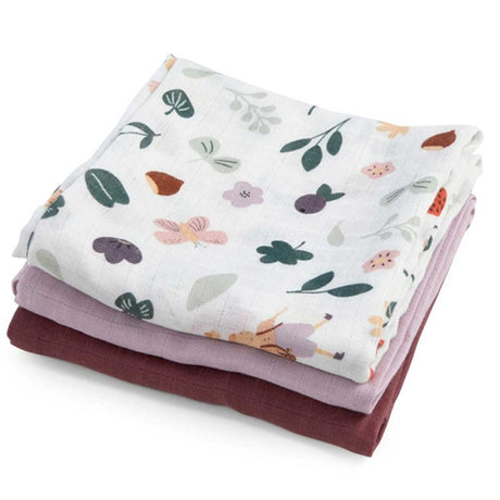 Sebra Muslin Cloths Pixie Land 3-pack