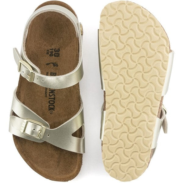 Birkenstock Rio Kids BF Electric Metallic Gold Sandals 8