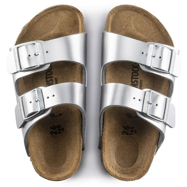 Birkenstock Arizona Kids BF Electric Metallic Silver Sandals 4