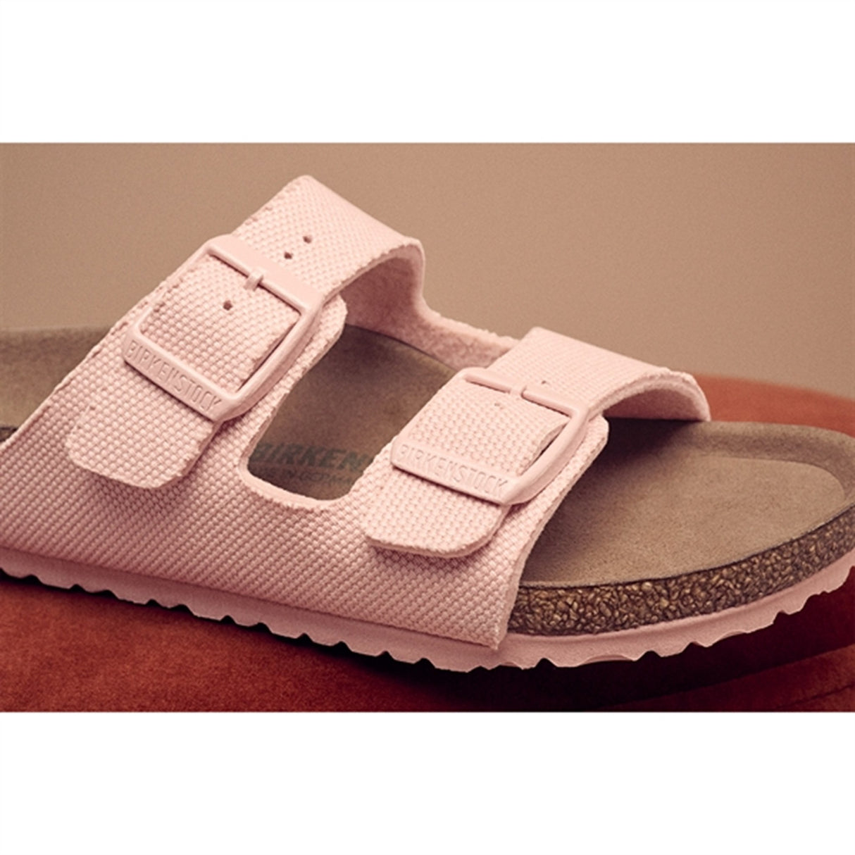 Birkenstock Arizona Kids TEX Canvas Soft Pink Sandals 2