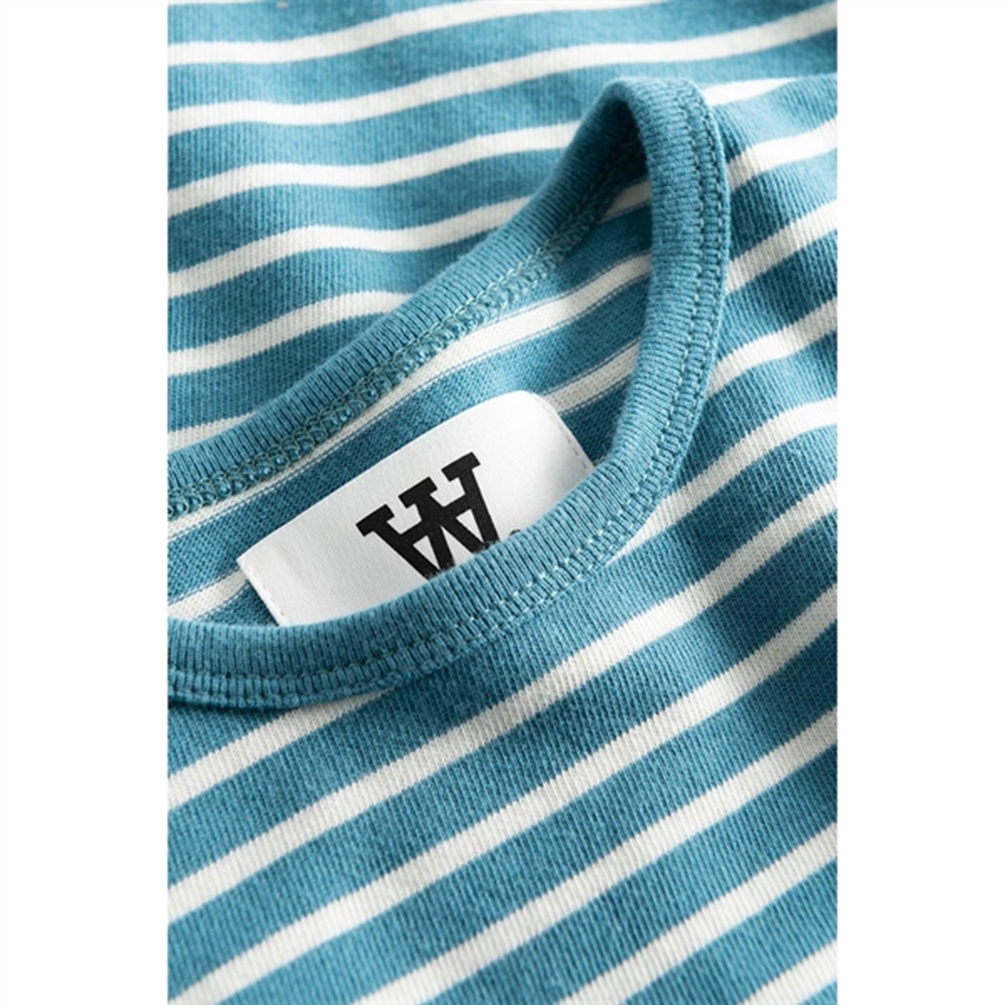Wood Wood Bright Blue/Off White Stripes Kim Shirt 4