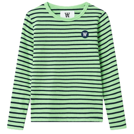 Wood Wood Pale Green/Navy Stripes Kim Shirt