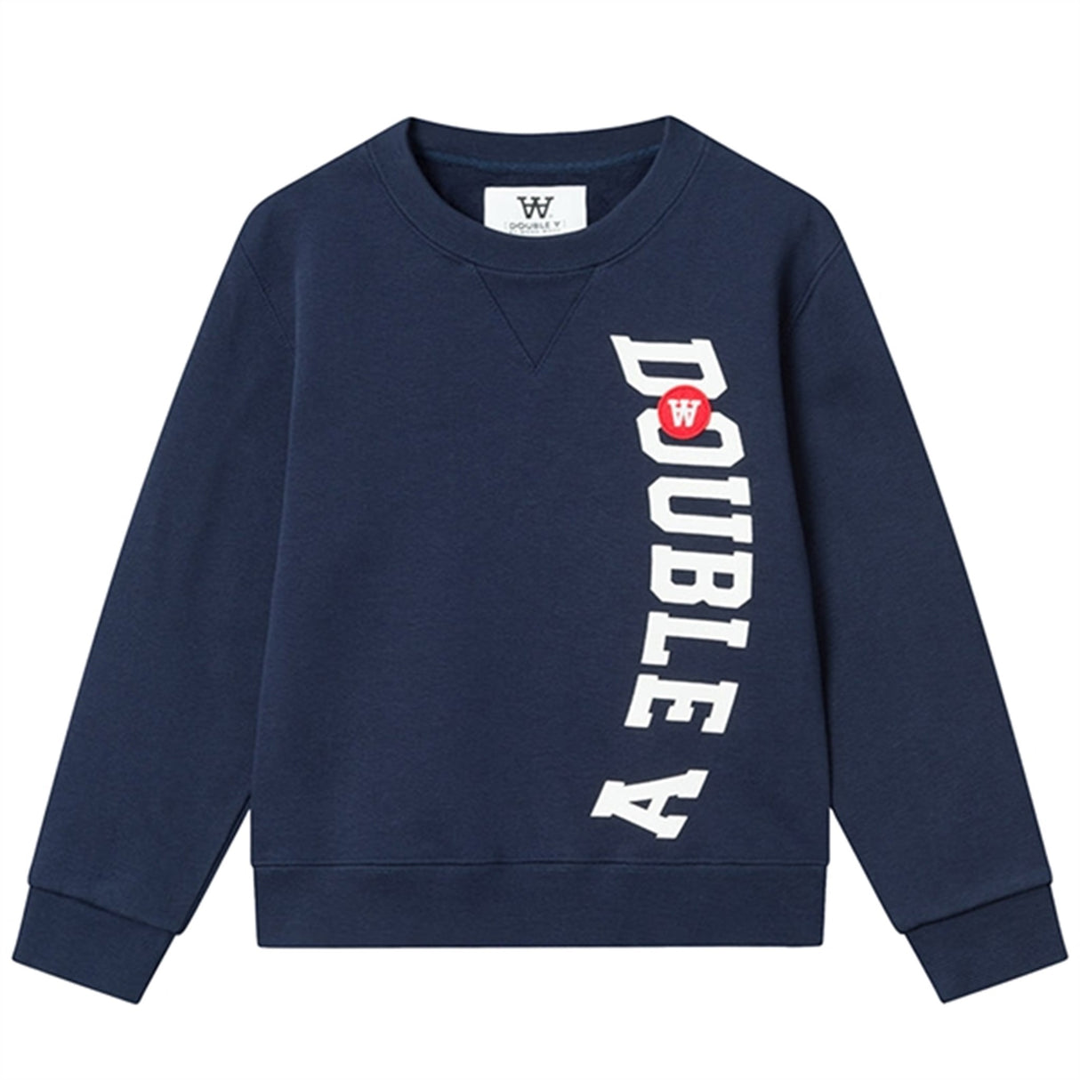 Wood Wood Navy Rod Spell Out Logo Sweatshirt