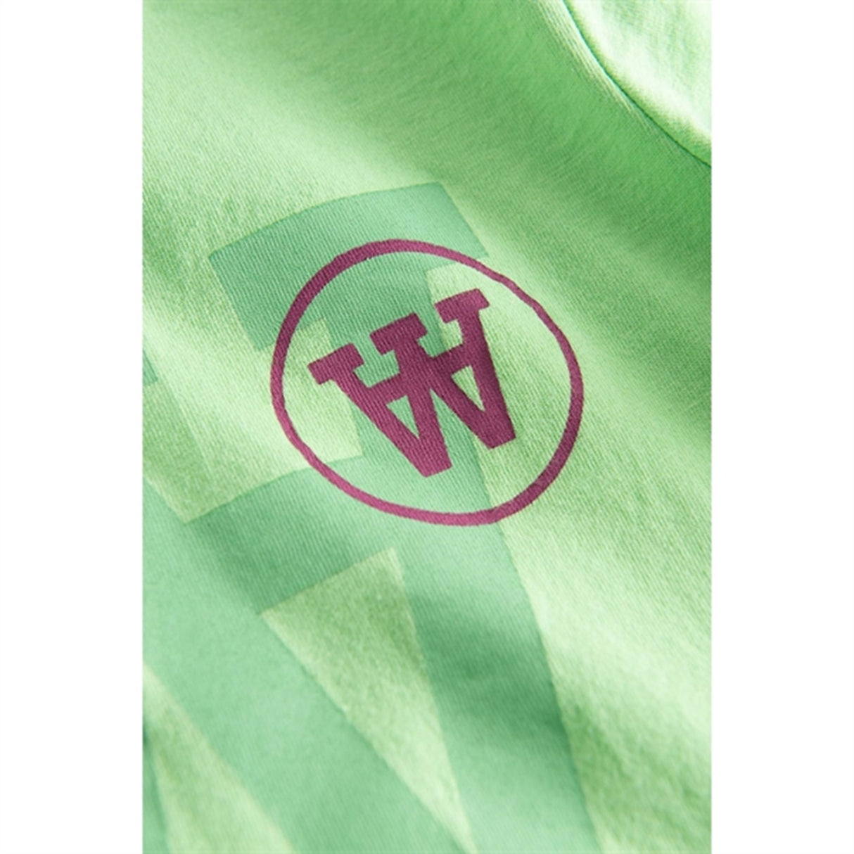 Wood Wood Pale Green Ola Tonal Logo T-shirt 3