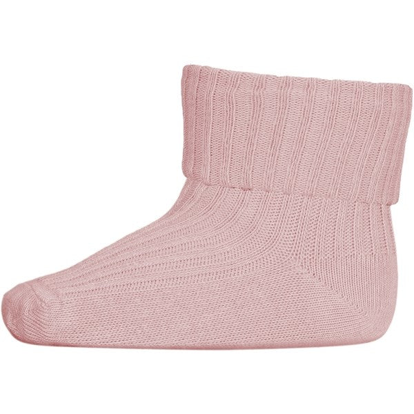 MP Danmark 533 Cotton Rib Baby Socks 4150 Silver Pink