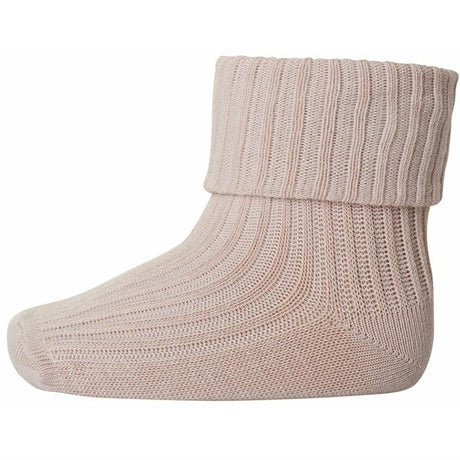 MP Danmark 853 Uld Rib Baby Socks Rose Dust