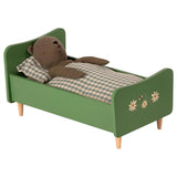 Maileg Miniature Bed Dad Teddy Dusty Green