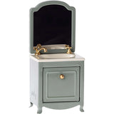 Maileg Sink Dresser w. Mirror Dark Mint