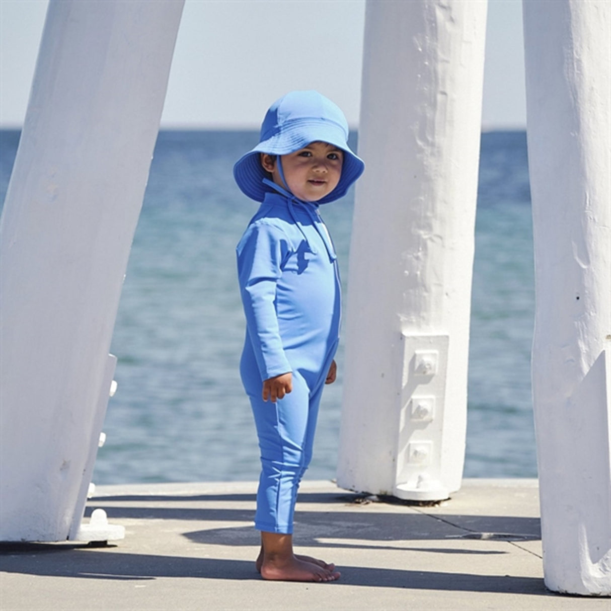 Petit Crabe Azure Lou Onesie with Zipper 6