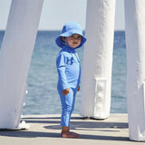 Petit Crabe Azure Lou Onesie with Zipper 6