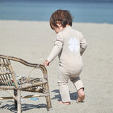 Petit Crabe Latte Lou Onesie with Zipper 3