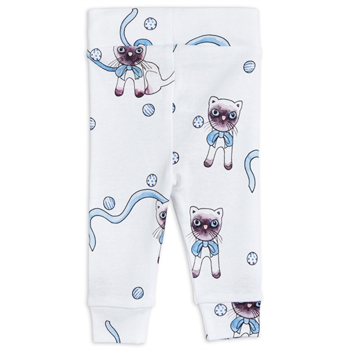 Mini Rodini Light Blue Siamese Aop Leggings 4