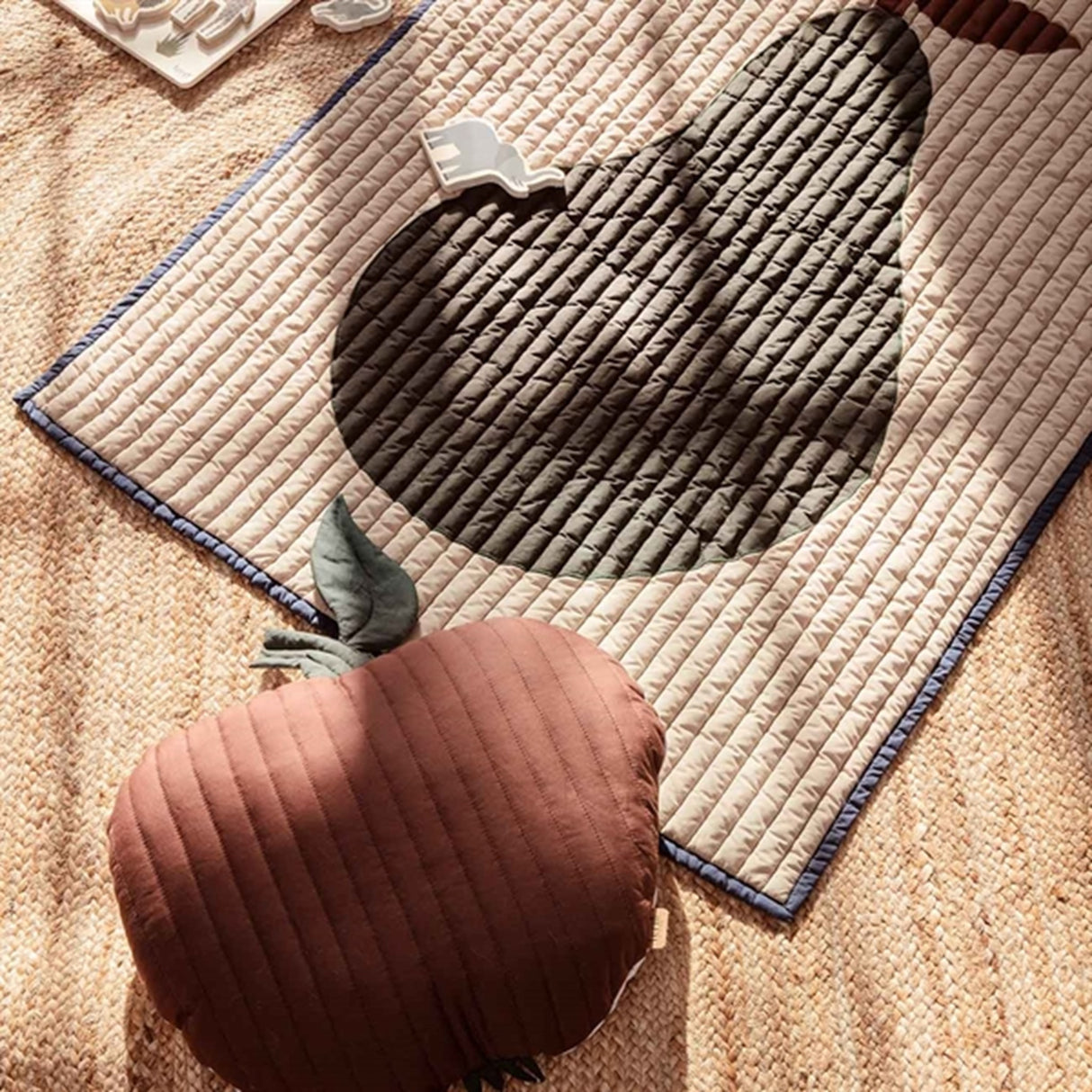 Ferm Living Apple Quilted Cushion Cinnamon
