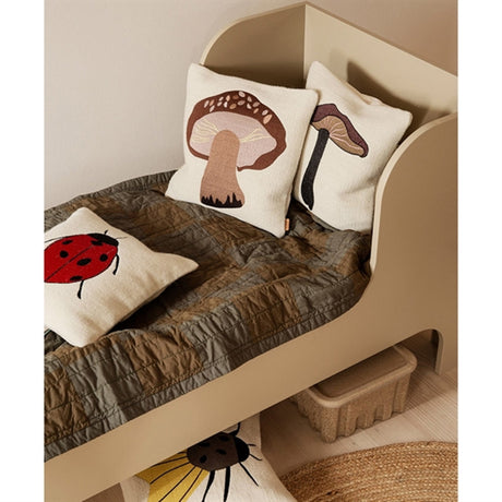 Ferm Living Forest Embroidered Cushion Porcini