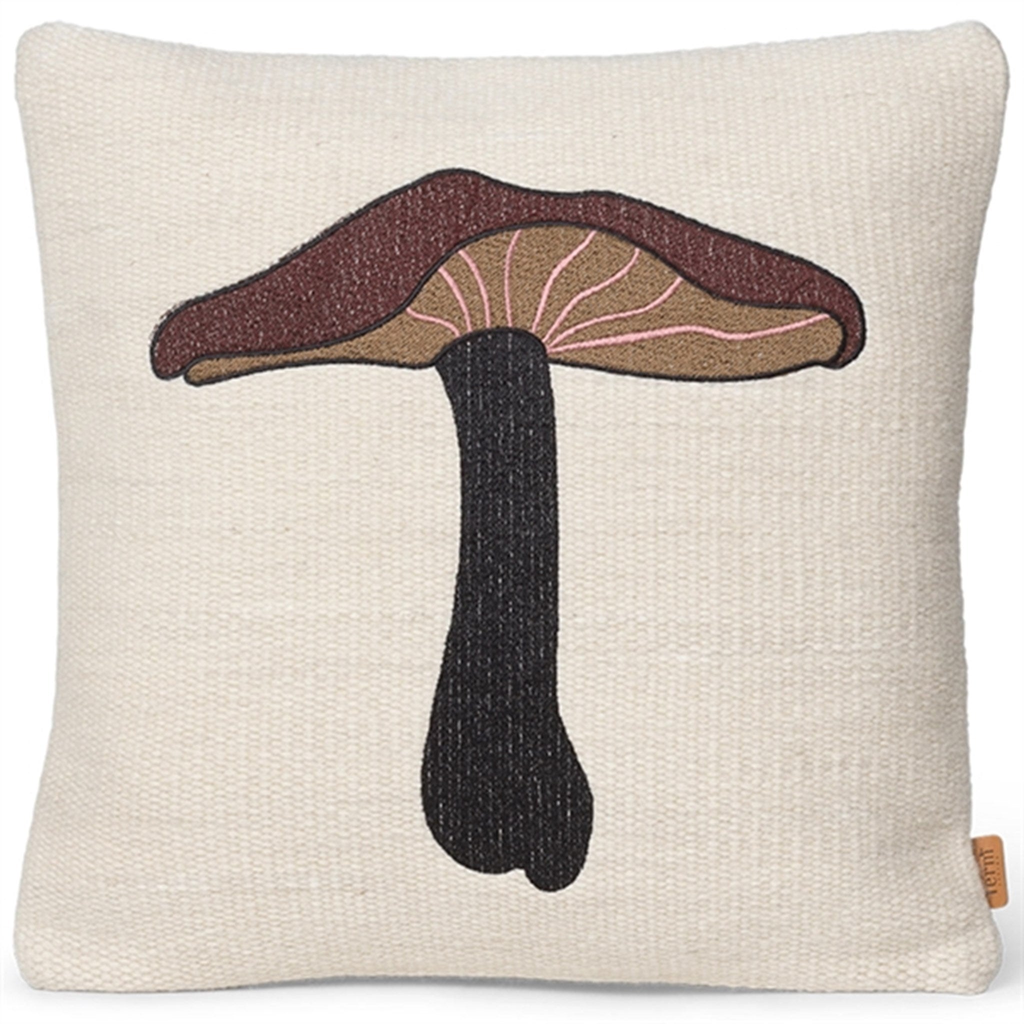 Ferm Living Forest Embroidered Cushion Lactarius