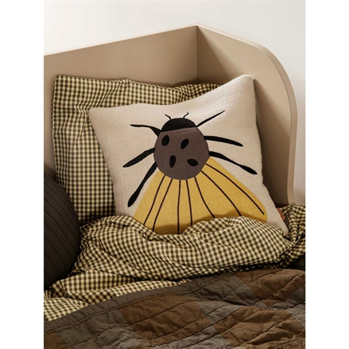 Ferm Living Forest Embroidered Cushion Moth