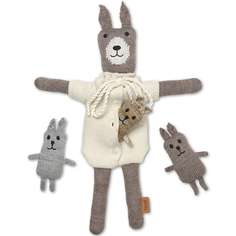 Ferm Living Lee Merino Rabbit Family Sugar Kelp Melange/Off-White