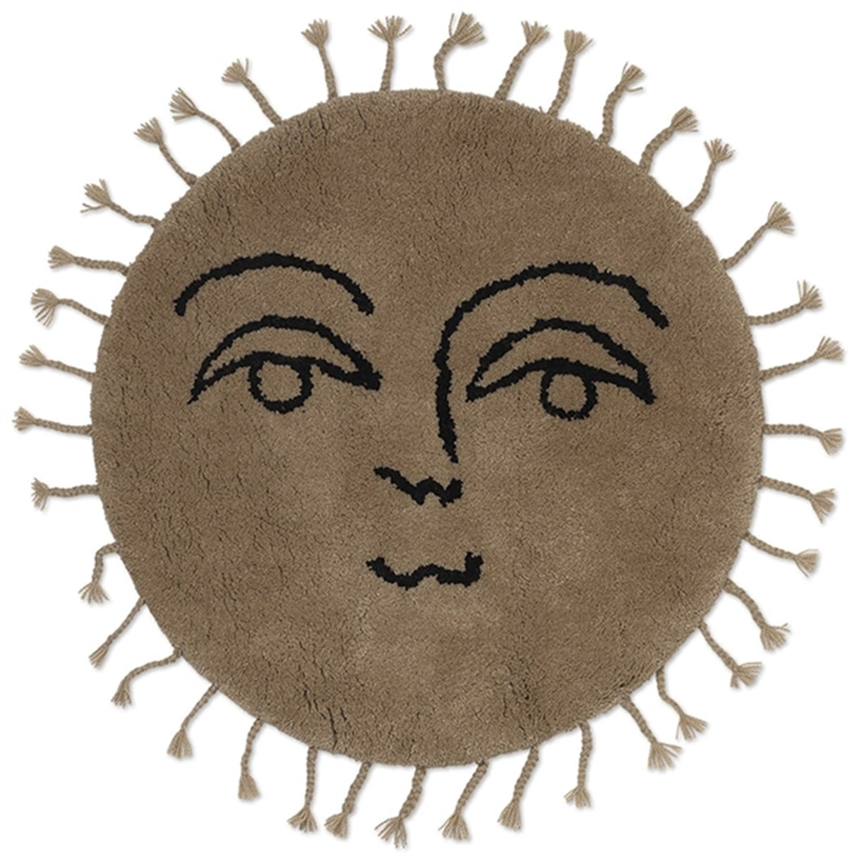 Ferm Living Sun Tufted Rug - Small Natural