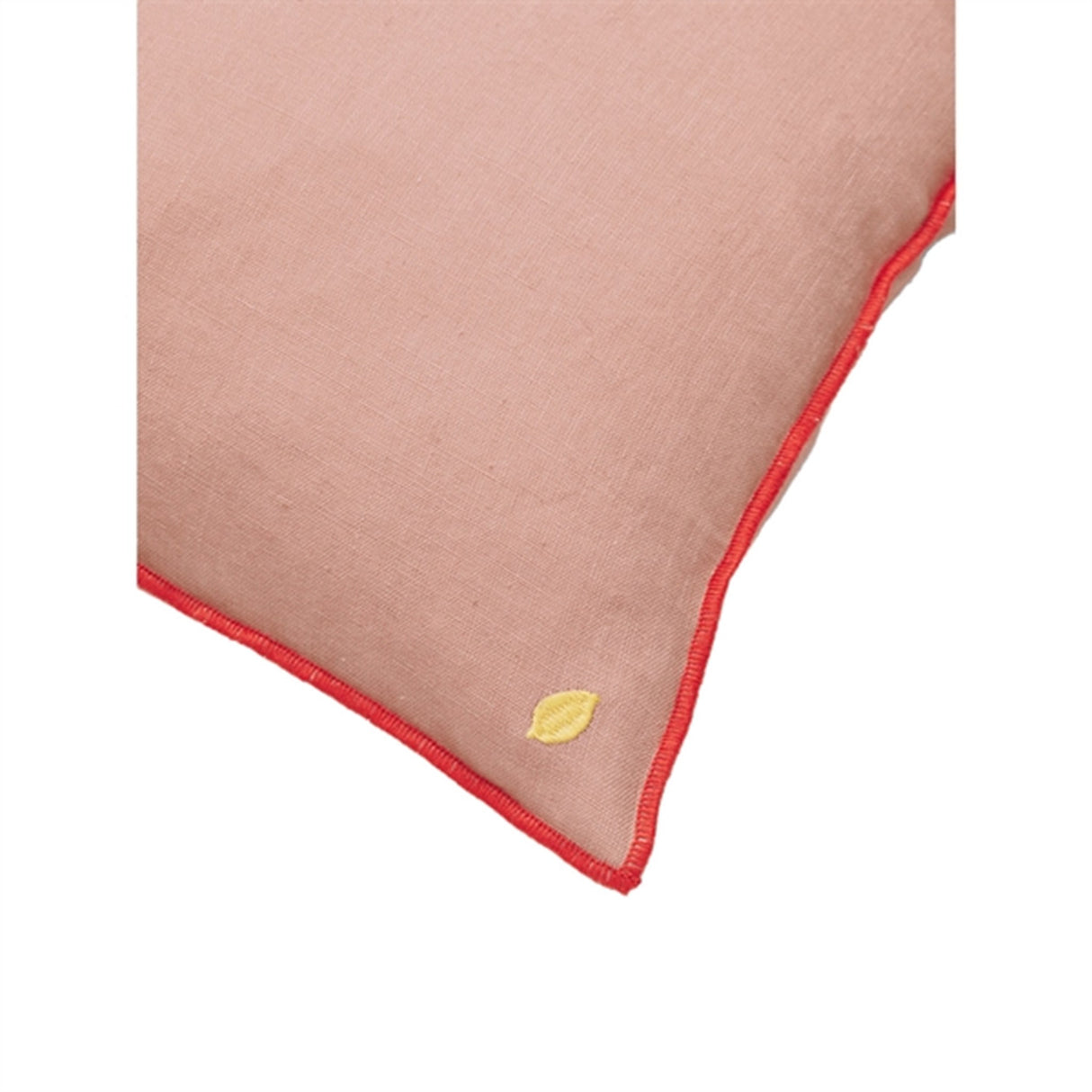 Ferm Living Contrast Linen Cusion Dusty Rose