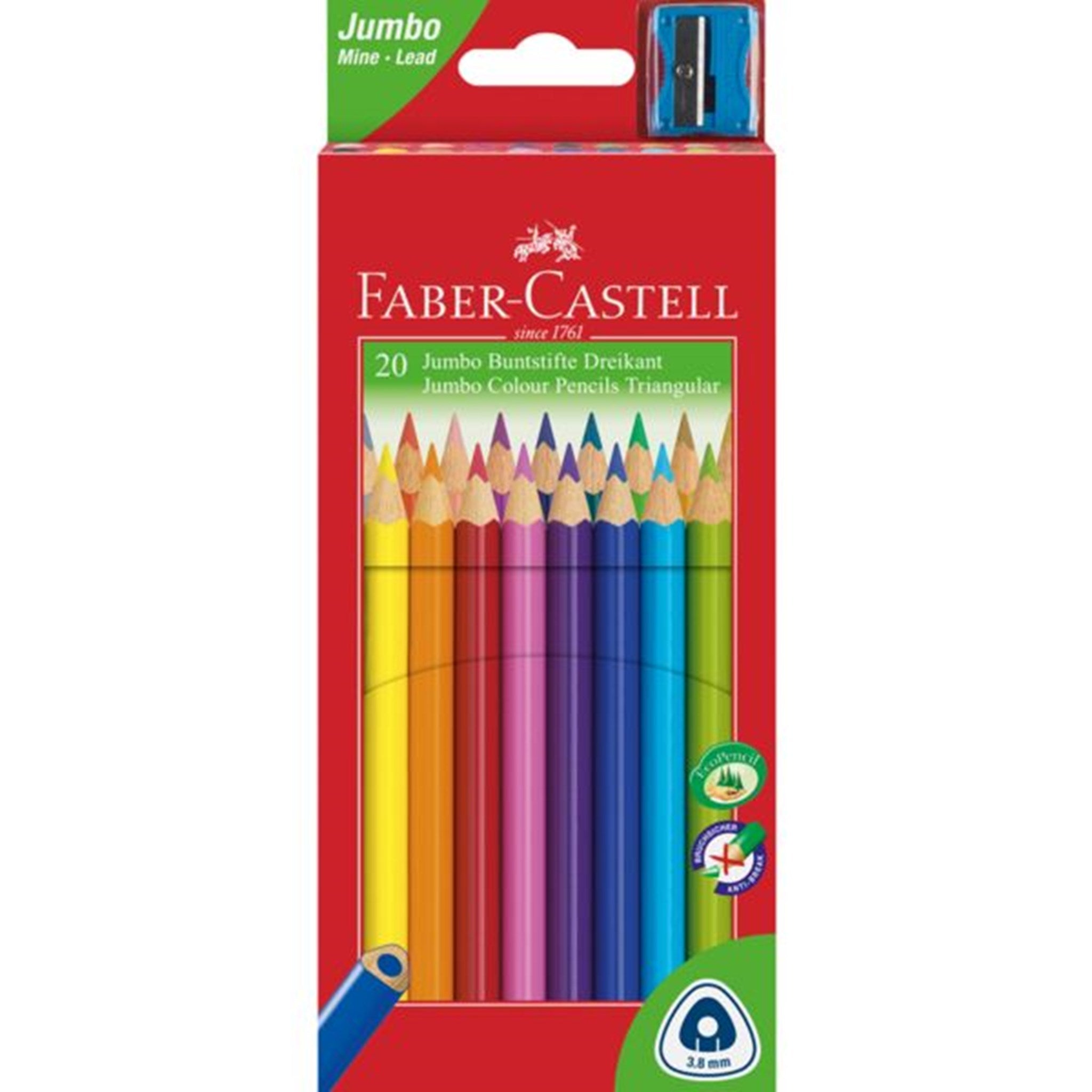 Faber Castell Jumbo 20 Thick Colour Pencils