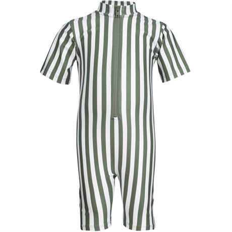 Petit Crabe Army Stripes Natsu Onesie with Zipper