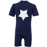 Petit Crabe Blue Noe Star Sunsuit with Zipper 4