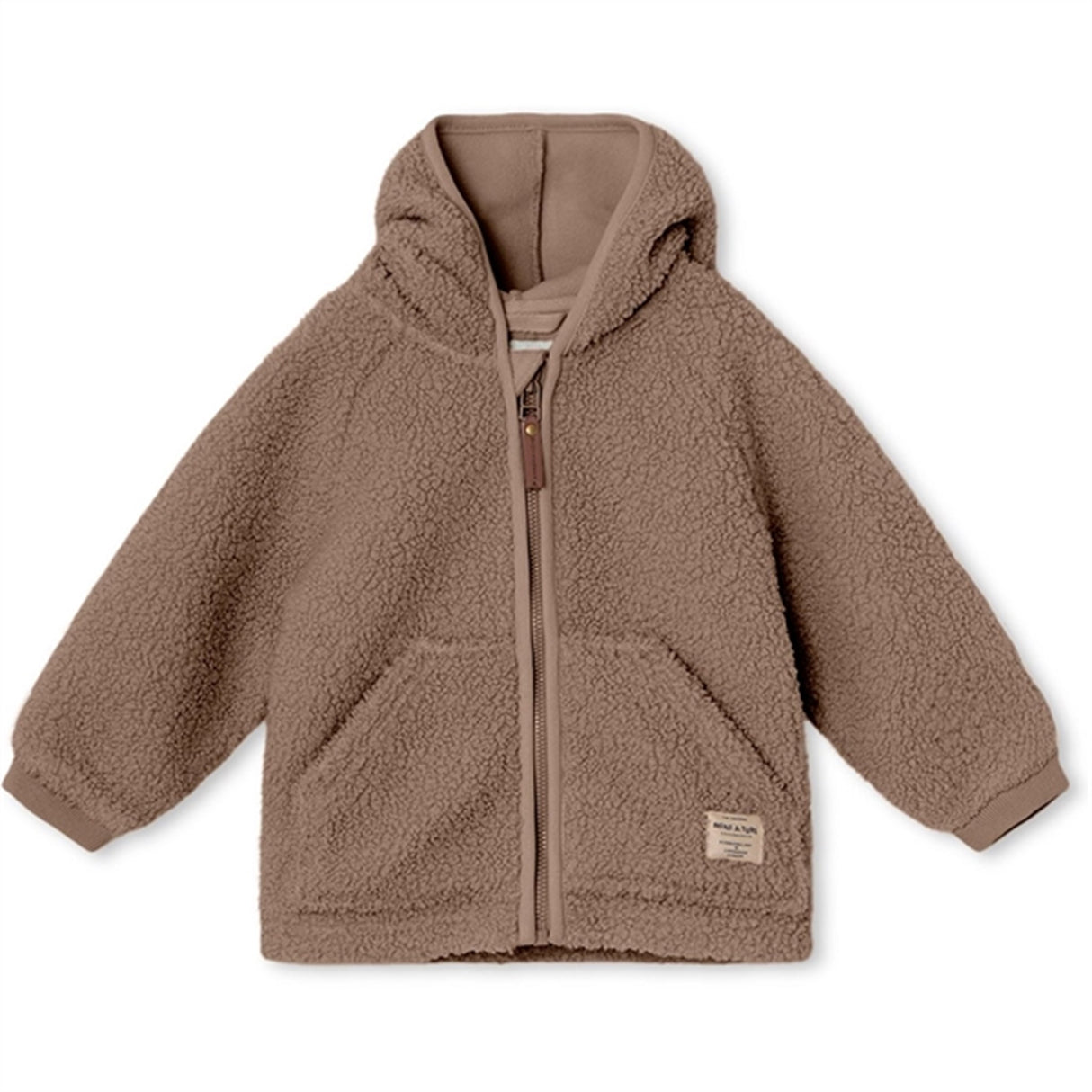 MINI A TURE Liff Teddy Fleece Jacket Brownie