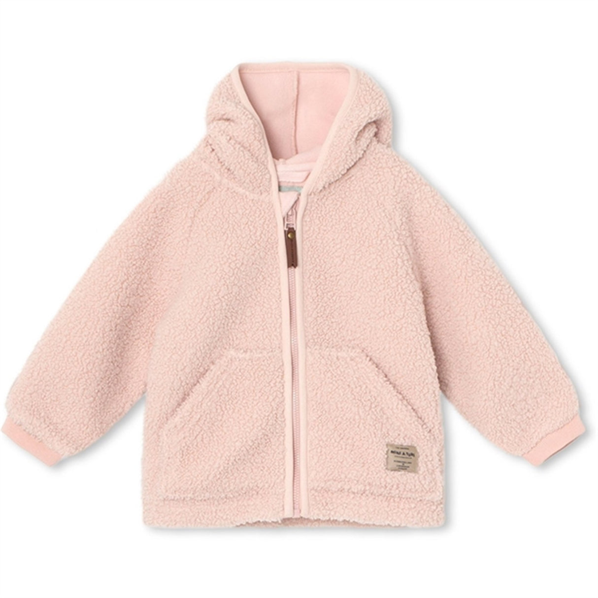 MINI A TURE Liff Teddy Fleece Jacket Rose Smoke