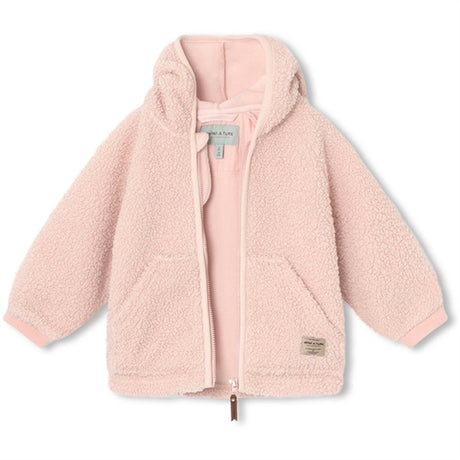 MINI A TURE Liff Teddy Fleece Jacket Rose Smoke 2