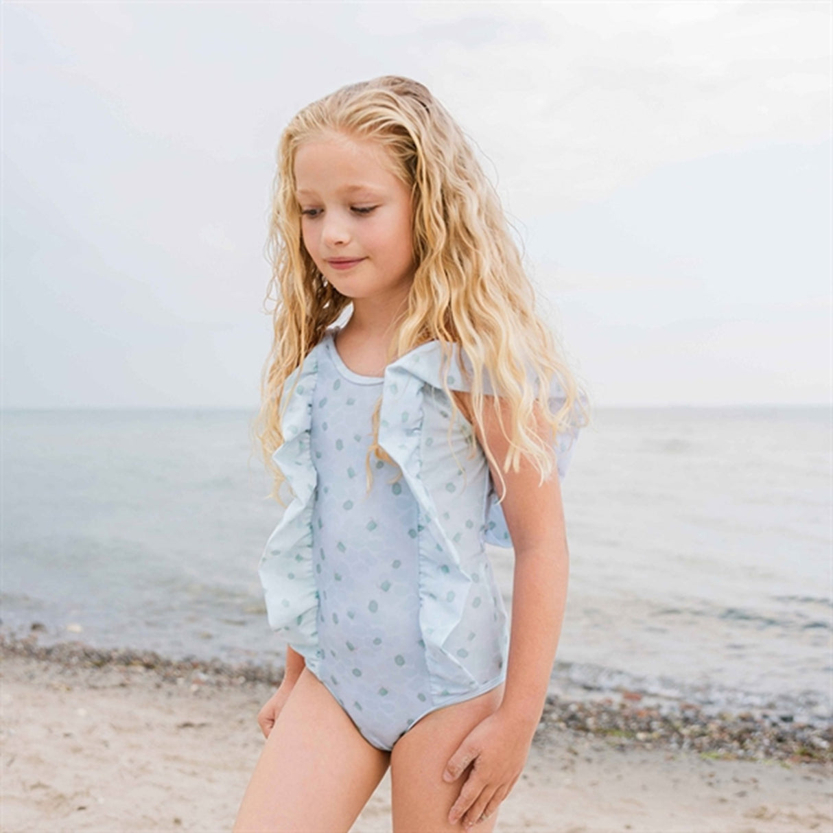 MINI A TURE Delicia Printed UV50 Swim Suit Green Sea Turtle 4