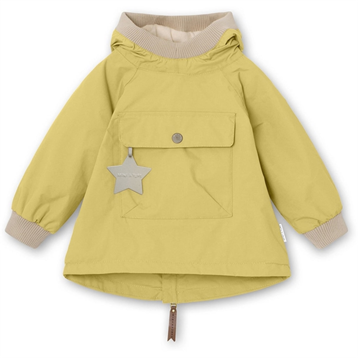 MINI A TURE Baby Vito Spring Anorak m/Fleece Lining Dusky Citron