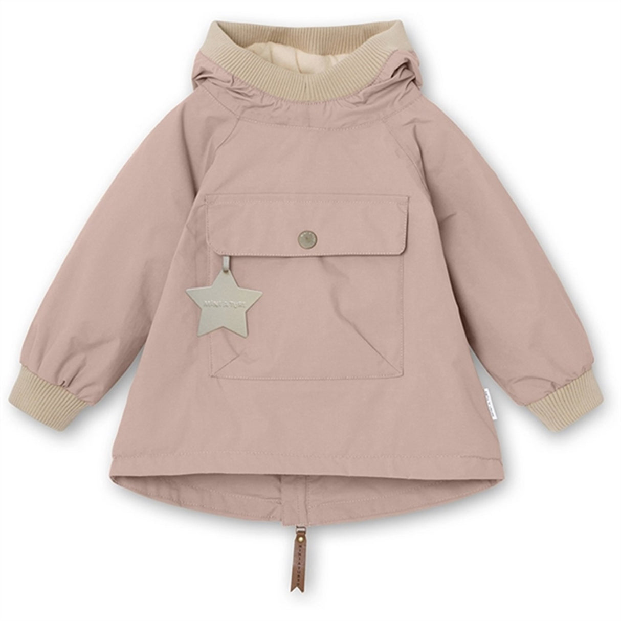 MINI A TURE Baby Vito Spring Anorak m/Fleece Lining Rose Smoke