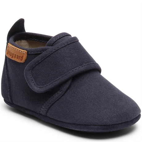 Bisgaard Baby Cotton Home Shoe Dark Blue