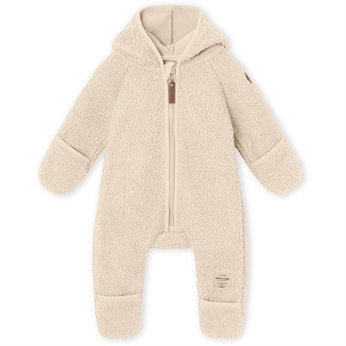 MINI A TURE Adel Teddy Fleece Jumpsuit Sand Dollar