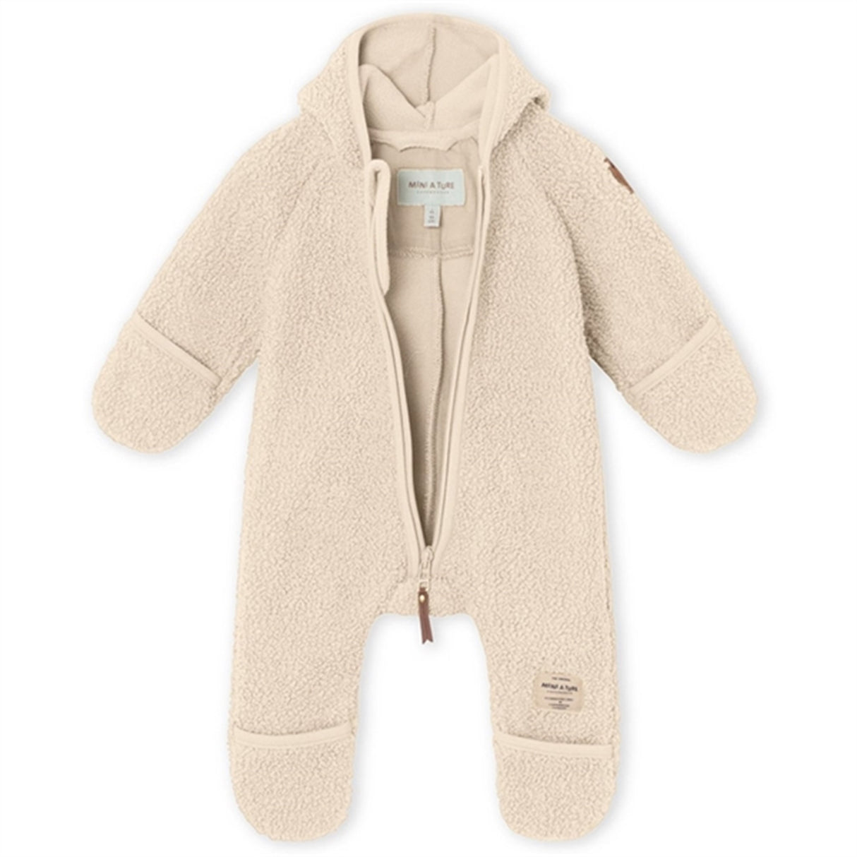 MINI A TURE Adel Teddy Fleece Jumpsuit Sand Dollar 3