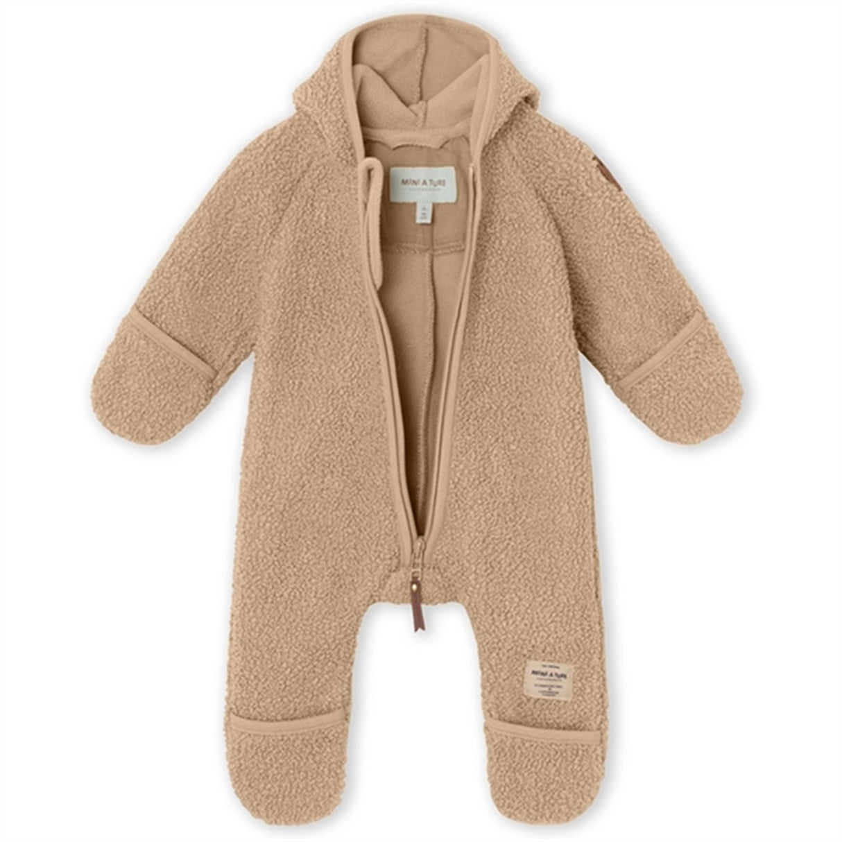 MINI A TURE Adel Teddy Fleece Jumpsuit Savannah Tan 3