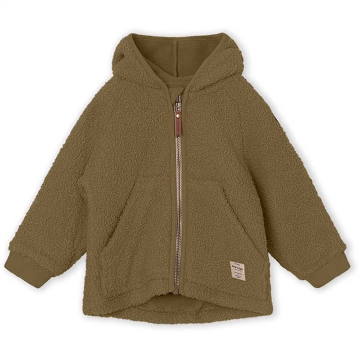 MINI A TURE Liff Teddy Fleece jacket Capers Green