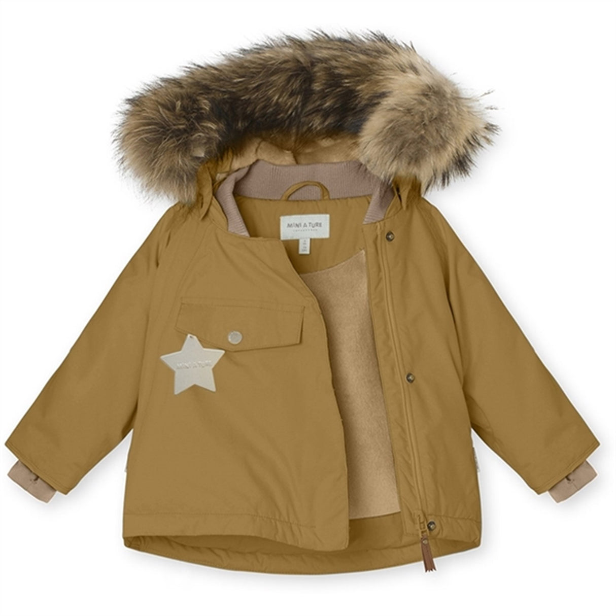 MINI A TURE Wang Fleece Fur Winter Jacket Medal Bronze 3