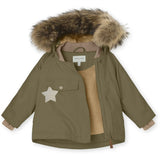 MINI A TURE Wang Fleece Fur Winter Jacket Capers Green 3