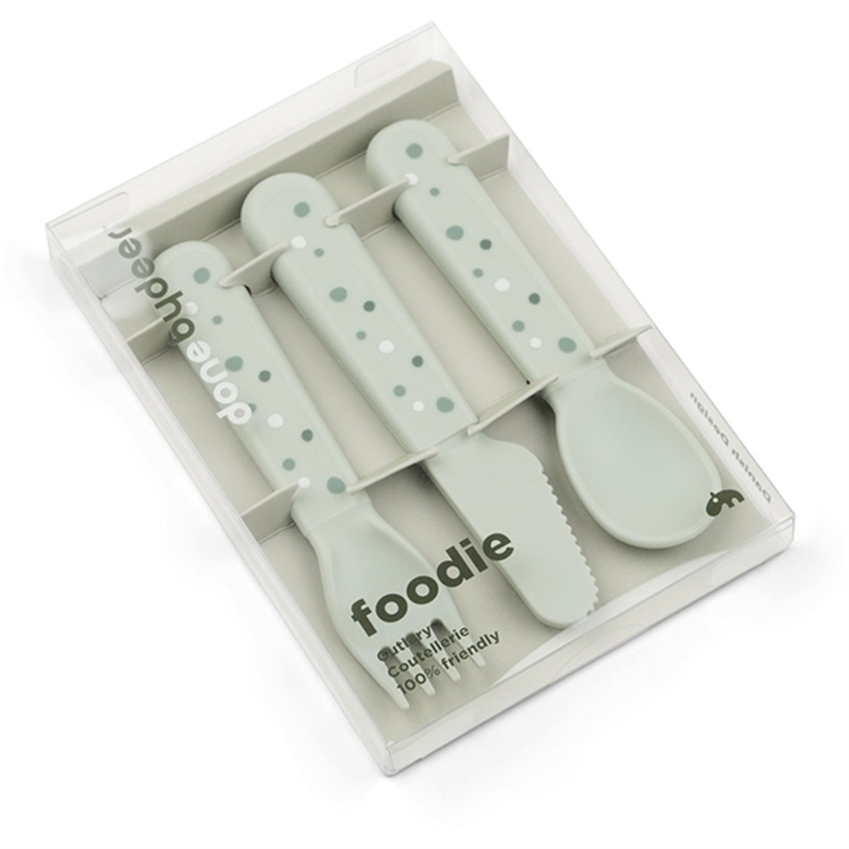 Done by Deer Foodie Cutlery Set Happy Dots Green 6