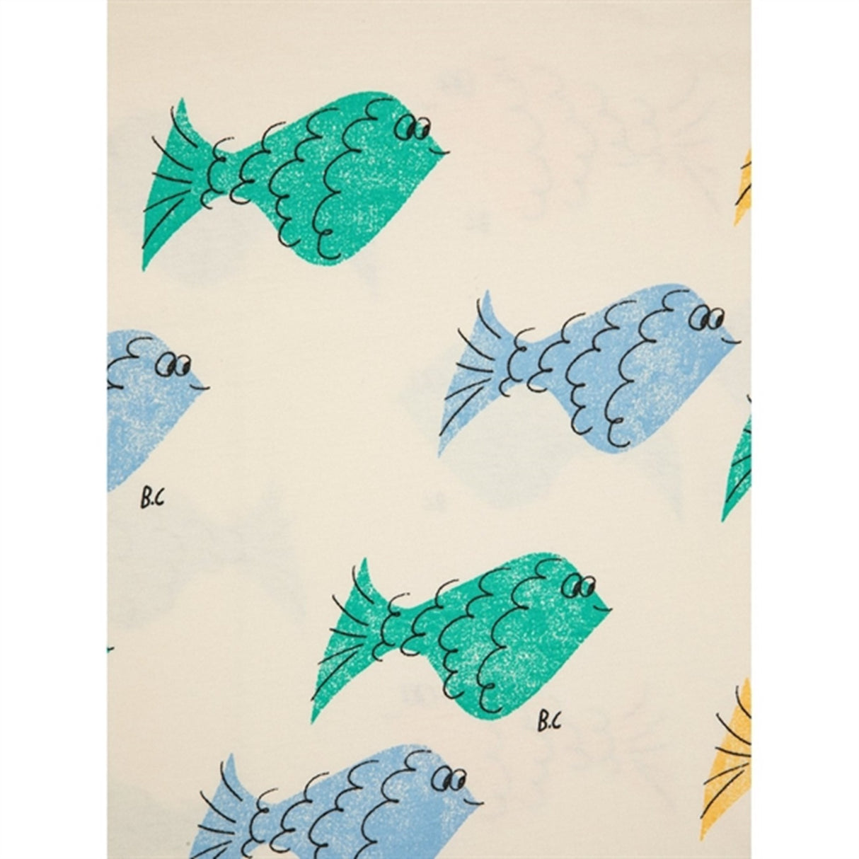 Bobo Choses White Multicolor Fish All Over T-Shirt 5