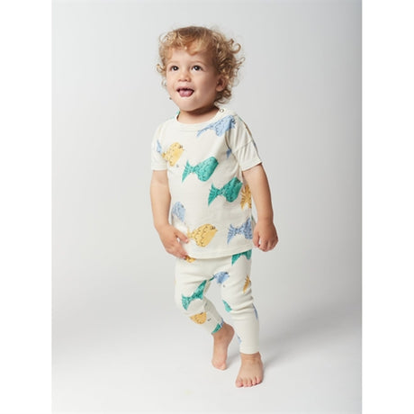 Bobo Choses White Multicolor Fish All Over T-Shirt 2