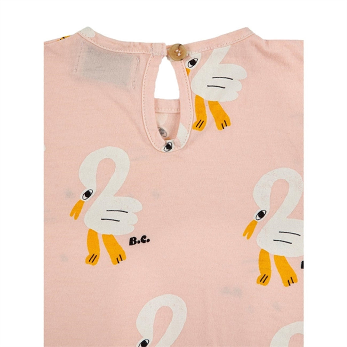 Bobo Choses Light Pink Pelican All Over Ruffle T-Shirt 7