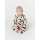 Bobo Choses Light Grey Mr Birdie All Over Overall 2